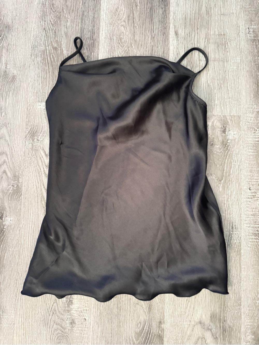 Nik and Nash Medium Women's Black Satin Cami Slip Top. New with tags